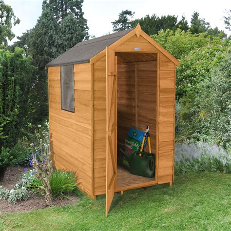 Forest 6x4 Apex Overlap Wooden Shed Departments Diy At Bandq Wooden