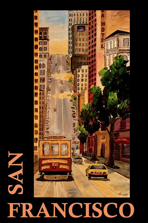 San Francisco California Classical Retro Poster Painting By M Bleichner