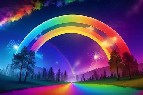 Premium Ai Image Colorful Rainbow Sky Wallpaper