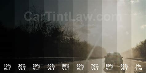Window Tint Darkness Chart And Vlt Examples Car Tint Law