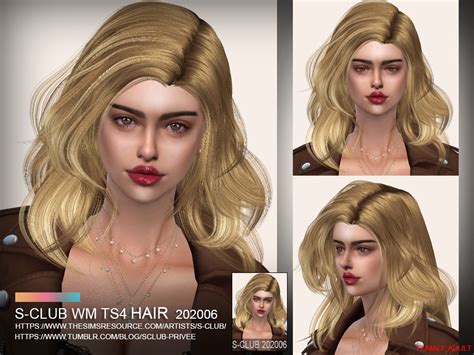 The Sims Resource Hair 202006 By S Club Sims 4 Hairs