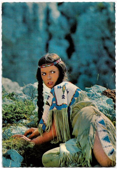 A to, že nás navždy opustila francúzska herečka marie versini (†81). Marie Versini in Winnetou I. Teil (1963) | German postcard, … | Flickr