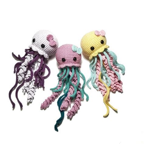 Jellyfish Plush Newborn Jellyfish First Baby Toy Crochet Plush Etsy