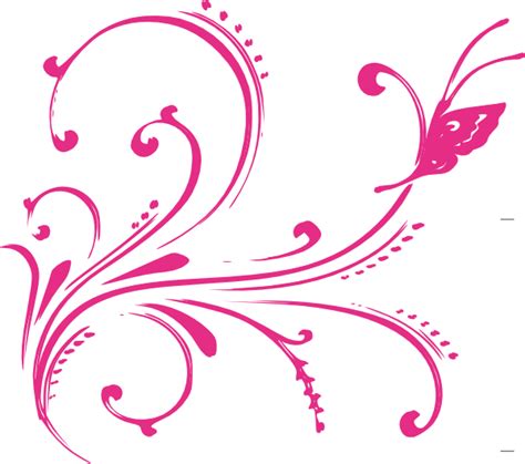 Pink Swirl Butterfly Clip Art At Vector Clip Art Online