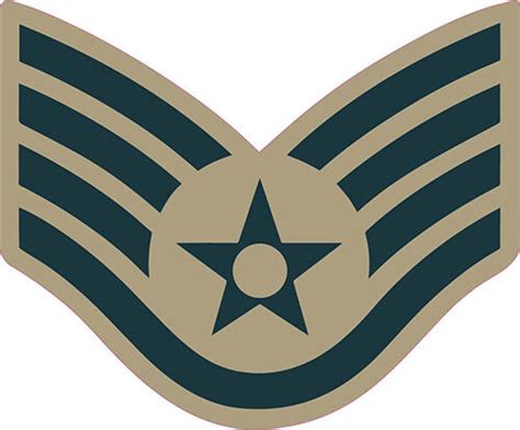 Air Force Rank Staff Sergeant Sticker Sgt Military Subdued Decal 4 Pack