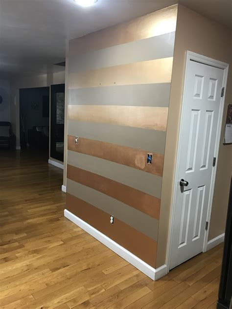 Metallic Copper Wall Stripes For Kitchen Accent Wall 🧡🧡 Metallic Copper