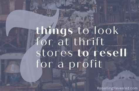7 Profitable Things To Look For At Thrift Stores To Resell