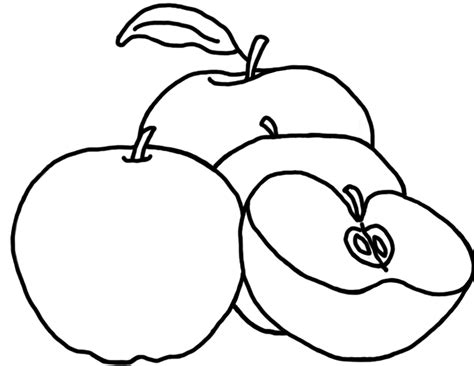 +100 sketsa gambar buah yang mudah kamu gambar. Gambar Mewarnai Buah Apel Cocok Untuk Tk Dan Paud