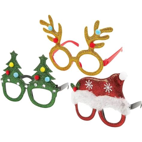 3x Christmas Photo Booth Props Glasses Eyeglasses Xmas Novelty Party Costume 899 Picclick