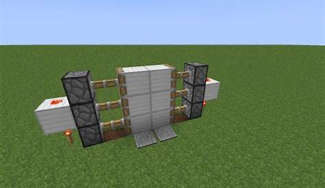 Minecraft 5x5 Piston Door Schematic