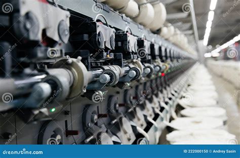 The Process Of Machine Operation In A Textile Factory For The