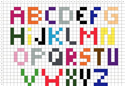 Pixel Art Alphabet Pixel Art Gambaran