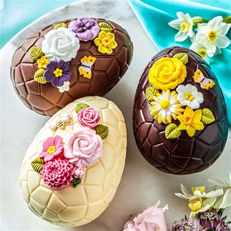 Three Beautiful Decorated Easter Eggs 270g Fortnum And Mason Easter