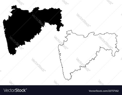 Maharashtra Map Royalty Free Vector Image Vectorstock