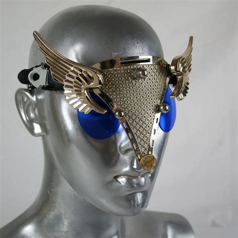 Handmade Futuristic Modern Steampunk Eyewear For Artists With Gold
