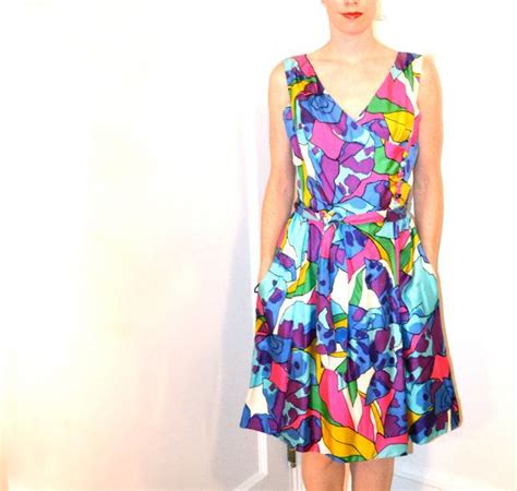 60s vintage silk dress psychedelic print by suzy perette new etsy silk dress vintage silk