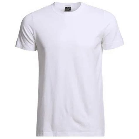 Cotton Plain Mens White Round Neck T Shirt At Rs 220 In Gurgaon Id