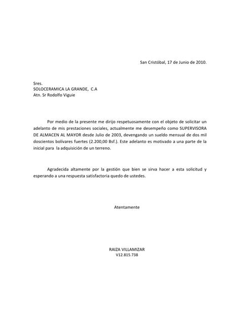 Carta De Solicitud Para Pedir Algo Doc Chicas Española