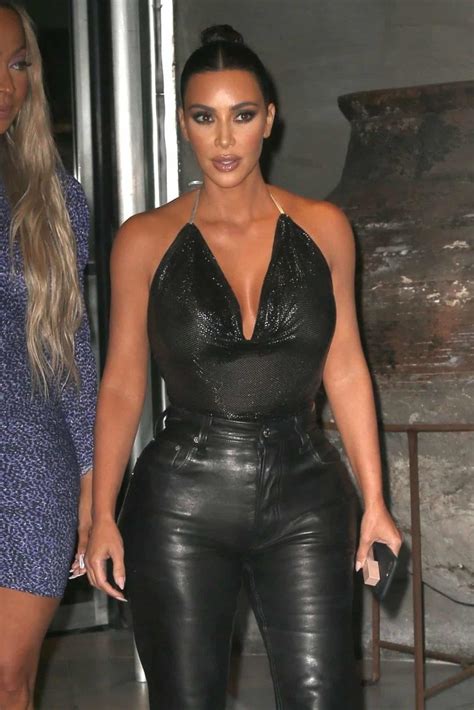 Kim Kardashian Goes Braless And See Through In Milos Restaurant
