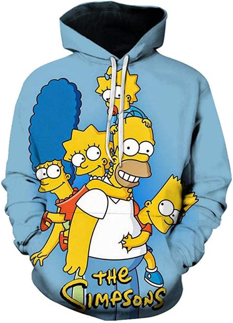 Simpsons Hoodies Streetwear The Simpson Pullover Sudadera Hombre Moda