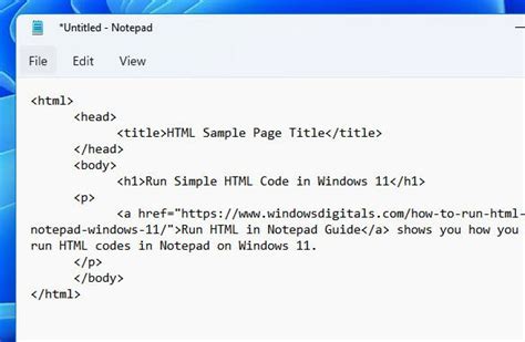 How To Run Html Code In Notepad Windows 11 In 2022 Coding Notepad