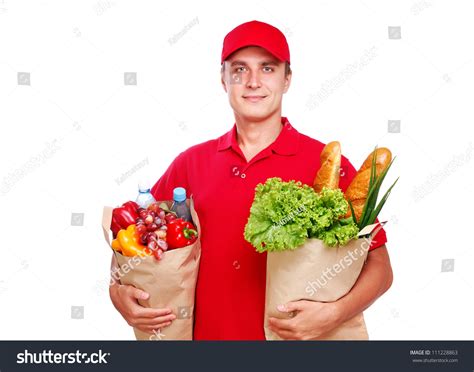 Food Delivery Courier Stock Photo 111228863 Shutterstock