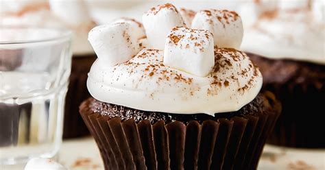 Hot Cocoa Cupcakes With Marshmallow Frosting Step By Step Photos