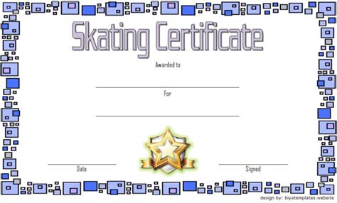 Ice Skating Certificate Template 9 Paddle Templates
