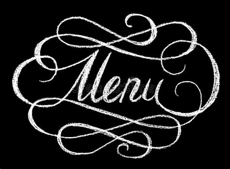 Word Menu Stock Vector Illustration Of Black Chalkboard 56054385