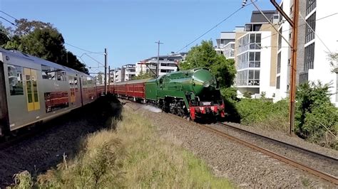 Steam Locomotive 3801 Newcastle Flyer Passes Through Mount Colah Youtube
