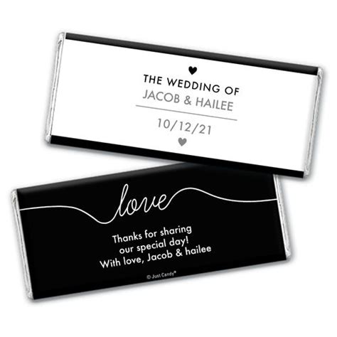 Wedding Reception Favors Personalized Hersheys Chocolate Bars