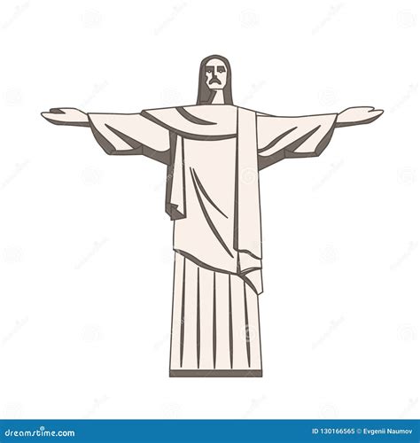 Christ The Redeemer Drawing Sketch Vector Illustration Cartoondealer