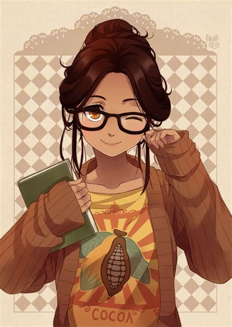 Anime Girl With Brown Hair And Glasses Google Anime Girl Brown Hair Anime Girl With