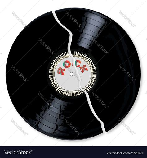 Broken Record Royalty Free Vector Image Vectorstock