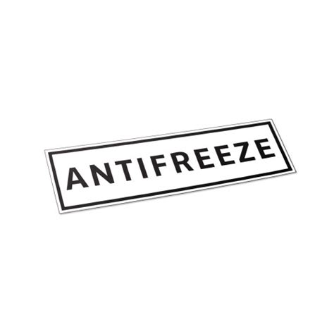 Antifreeze Label