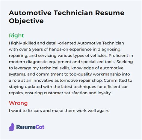 Top 17 Automotive Technician Resume Objective Examples