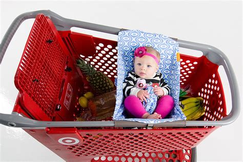 Shopping cart cover for baby cotton, minky bolster positioner, 6.5 cellphone holder, high chair cover for boy girl,infant grocery cart cushion liner large. SHOPPING CART HAMMOCK™ - Raindrops in Blue | Baby shopping ...