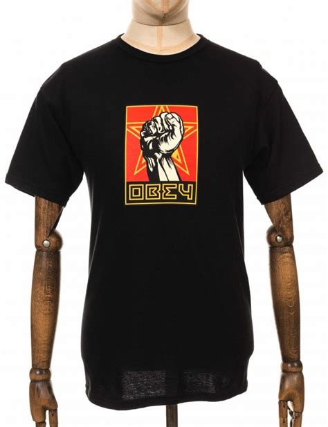 Obey Clothing Obey Fist 30 Years T Black Clothing From Fat Buddha