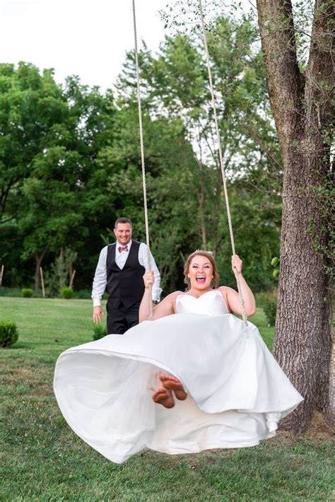 Bride Swings On Wedding Swing Joyful Socially Distanced Micro Wedding