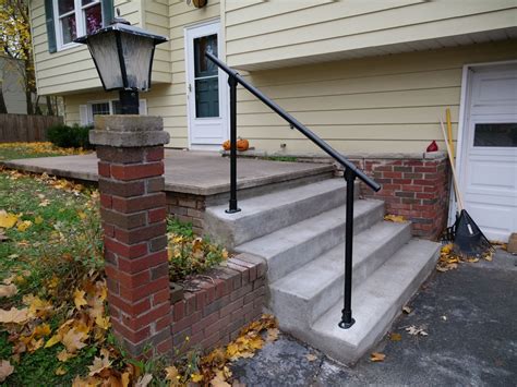 Standard deck railing height is between 36 and 42 inches, but be sure to check the code in your state before installing. Black Surface 29 - Affordable Exterior Handrail ...