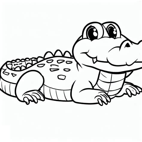 Cute Baby Alligator coloring page - Download, Print or Color Online for