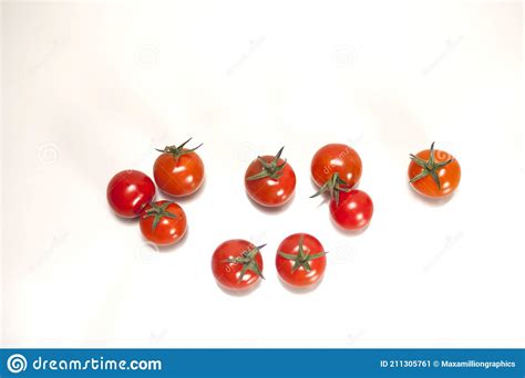Isolated Fresh Red And Orange Cherry Tomatoes Stock Image Image Of