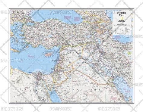 Middle East Map National Geographic Atlas Of The World