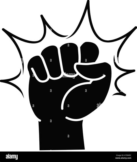 Fist Label Or Logo Punch Opposition Hitting Fight Club Icon Vector