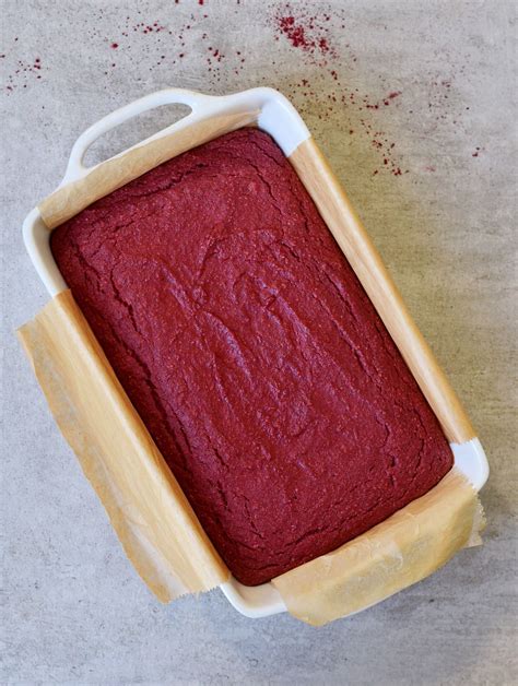 The color, of course, because that's just beautiful. These Red Velvet Bars are vegan. gluten-free, oil-free ...