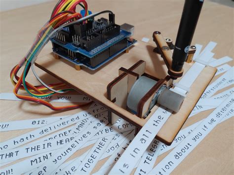 Mini Telegraph Arduino Writing Robot With Stepper Motor Open Source