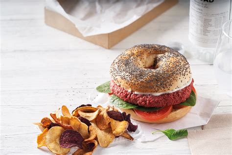 Receta Smart Del Mes Bagel Veggie Burger Smart Travelers