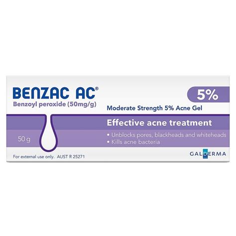 Benzac Ac 5 Gel Acne Gel Moderate Acne Acne Bacteria