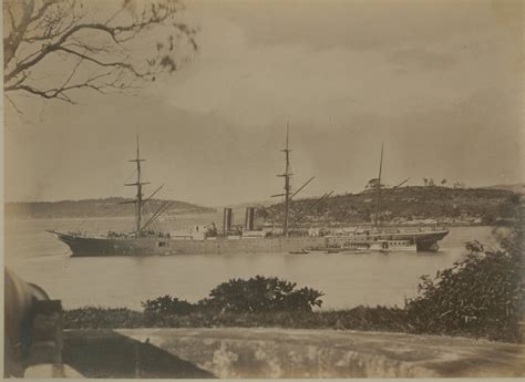 Ship In Sydney Harbour Australia C1880 19th Century