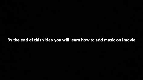 How To Add Music To Imovie Youtube